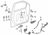 OEM Cadillac Escalade Lock Rod Diagram - 84603029