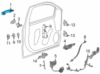 OEM 2022 Cadillac Escalade ESV Handle, Outside Diagram - 13542103