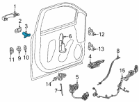 OEM 2021 Cadillac Escalade Lock Cylinder Diagram - 13535140