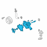OEM 2000 Dodge Ram 1500 Engine Water Pump Front Diagram - 53021018AB