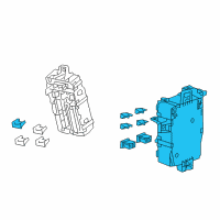 OEM Honda Accord Box Assembly, Passenger Fuse Diagram - 38210-TA0-A62