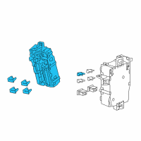 OEM 2012 Honda Accord Box Assembly, Driver Fuse Diagram - 38200-TA0-A02