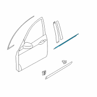 OEM 2016 Hyundai Equus Weatherstrip Assembly-Front Door Belt Outside LH Diagram - 82210-3N010