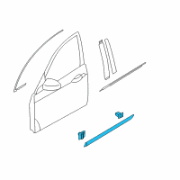 OEM 2015 Hyundai Equus Moulding Assembly-Waist Line Front Door, LH Diagram - 87711-3N000