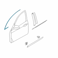 OEM Hyundai Equus Moulding Assembly-Front Door Frame, LH Diagram - 82850-3N010