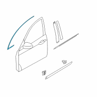 OEM 2015 Hyundai Equus Moulding Assembly-Front Door Frame, LH Diagram - 82850-3N010