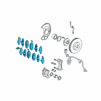 OEM Honda Pilot Set, Pad Front (63.5M Diagram - 45022-S9V-A02