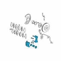 OEM 2007 Honda Pilot Caliper Sub-Assembly, Right Front (Reman) Diagram - 45018-S9V-A01RM