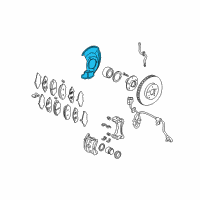 OEM 2004 Honda Pilot Splash Guard, Left Front Brake (16") Diagram - 45256-S9V-A00