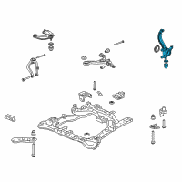 OEM 2007 Honda Accord Knuckle, Right Front Diagram - 51210-SDA-A02