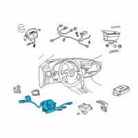 OEM 2000 Acura Integra Reel Assembly, Cable Diagram - 77900-ST7-A01