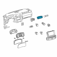 OEM 2015 Lexus LX570 Switch Assy, Combination Diagram - 84970-60140-A1