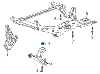 OEM Chevrolet Trailblazer Lower Control Arm Nut Diagram - 11546379