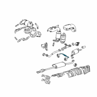 OEM Lexus RX400h Bracket, Exhaust Pipe NO.1 Support, Lower Diagram - 17573-20080