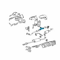 OEM 2008 Lexus RX400h Front Exhaust Pipe Sub-Assembly No.3 Diagram - 17403-20190