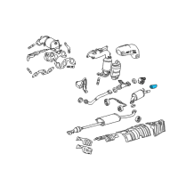 OEM 2006 Lexus RX400h Baffle Sub Assy, Exhaust Tail Pipe Diagram - 17408-16020