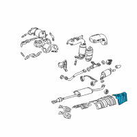 OEM Lexus RX400h Insulator, Main Muffler Heat Diagram - 58327-0E011