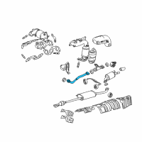 OEM 2006 Lexus RX400h Front Exhaust Pipe Assembly Diagram - 17410-20480