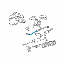 OEM 2007 Toyota Highlander Front Pipe Diagram - 17410-20480