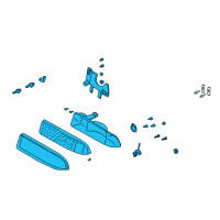 OEM 2002 Chevrolet Blazer Headlamp Assembly-(W/ Front Side Marker Lamp) Diagram - 16526217