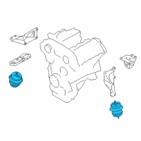 OEM 2010 Nissan GT-R Engine Mounting Insulator, Front Diagram - 11220-6AV0A