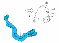 OEM BMW 228i xDrive Gran Coupe Transmission Oil Heat Exchanger Hose Diagram - 17-12-8-658-491