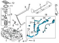 OEM Hyundai Sonata Filler Neck & Hose Assembly Diagram - 31030-L0500