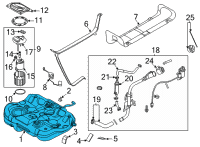 OEM Kia K5 Fuel Tank Assembly Diagram - 31150L0000