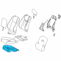 OEM 2018 Lexus IS300 Pad Sub-Assembly, Front Seat Diagram - 71501-53430