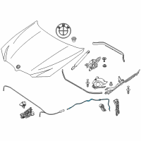 OEM 2021 BMW X4 Rear Bowden Cable Diagram - 51-23-7-397-501
