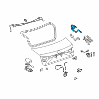 OEM 2013 Lexus ES300h Hinge Assembly, Luggage Diagram - 64510-06270