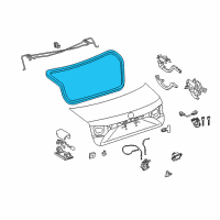 OEM 2017 Lexus ES350 Weatherstrip, Luggage Compartment Door Diagram - 64461-06210