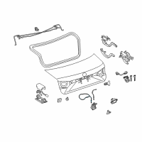 OEM Lexus Cable Sub-Assembly, Luggage Diagram - 64607-33231