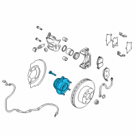 OEM Nissan Hub Assembly-Road Wheel, Front LH Diagram - 40203-3JK1D