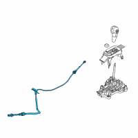 OEM Mercury Shift Control Cable Diagram - 9E5Z-7E395-D