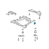 OEM Acura TL Rubber, Right Front Sub-Frame Middle Mounting Diagram - 50280-TK4-A01