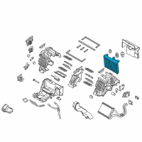 OEM 2016 Kia K900 Core & Seal Assembly-Evaporator Diagram - 971403T100