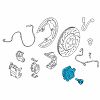 OEM 2018 BMW M5 Wheel Hub With Bearing, Rear Diagram - 31-20-7-857-060