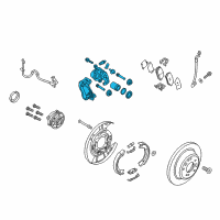 OEM 2015 Kia K900 Rear Brake Caliper Kit, Right Diagram - 583113NA00