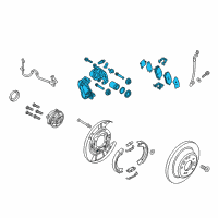 OEM Kia K900 Rear Wheel Brake Assembly, Left Diagram - 582103N000