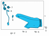 OEM Toyota Sienna Tail Lamp Assembly Diagram - 81560-08071