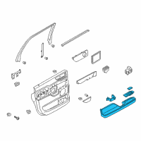 OEM Lincoln Armrest Diagram - JL7Z-7827540-DB