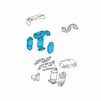 OEM 2006 Lexus ES330 Exhaust Manifold Sub-Assembly, Right Diagram - 17140-20050