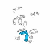 OEM 2004 Lexus ES330 Exhaust Manifold Converter Sub-Assembly, No.2 Diagram - 25052-20210