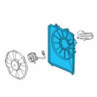 OEM 2020 Acura RDX Condenser Fan Shroud Diagram - 38615-5YF-A01