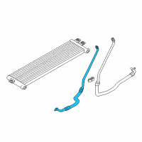 OEM BMW M3 Engine Oil Cooler Pipe, Flow Diagram - 17-22-2-358-290