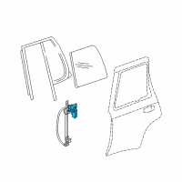 OEM 2002 GMC Envoy XL Motor, Rear Side Door Window Regulator Diagram - 88980706