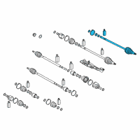 OEM 2013 Hyundai Sonata Joint & Shaft Kit-Front Axle W Diagram - 49580-4R200