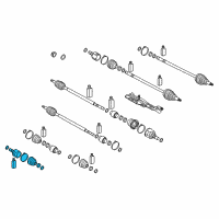 OEM 2011 Hyundai Sonata Joint Kit-Front Axle Differential Side Diagram - 49582-3S300