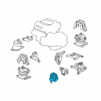 OEM Honda Accord Rubber, Transmission Mounting Insulator (Lower) Diagram - 50851-TA1-A01